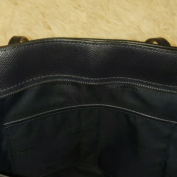 Coach Dark Blue Leather Shoulder Bag - Picture 6 of 11